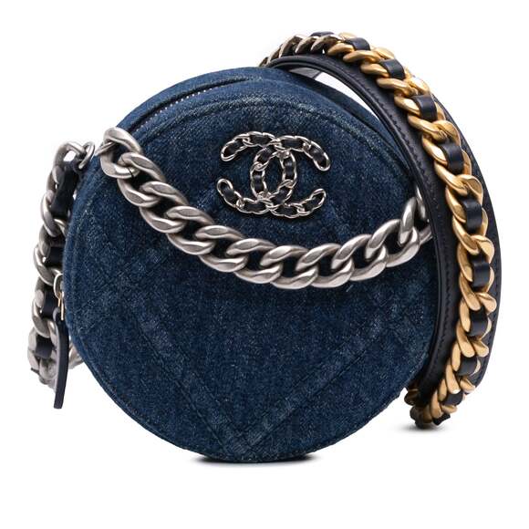Chanel Handbags - Chanel 19 Round Clutch With Chain #246468C25B